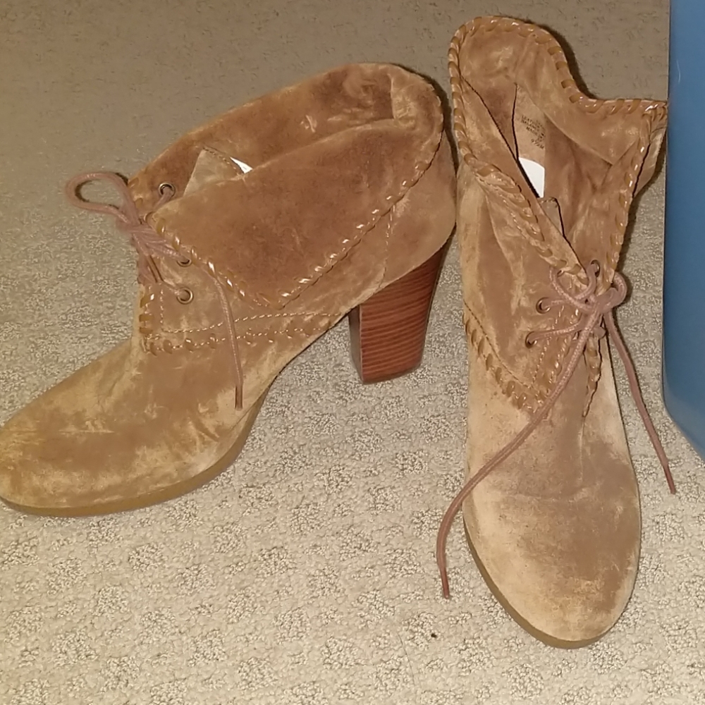 Tan ankle booties